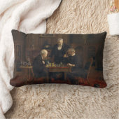 諸君遊チェスのゲーム（トーマス・エイクンズ） ランバークッション (ブランケット)