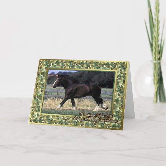 諸州のばん馬のブランクのクリスマスカード シーズンカード (正面)