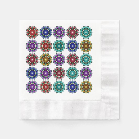 諸色の曼荼羅 縁ありカクテルナプキン (正面)
