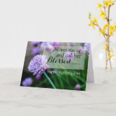 諺の聖書は母の日を作詩します カード (黄色い花)