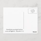 諺の10:12の蘭の郵便はがき ポストカード (裏面)