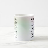 諺の16:3の聖書の引用文 コーヒーマグカップ (中央)