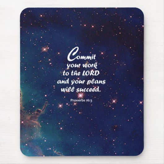 諺の16:3 マウスパッド (正面)