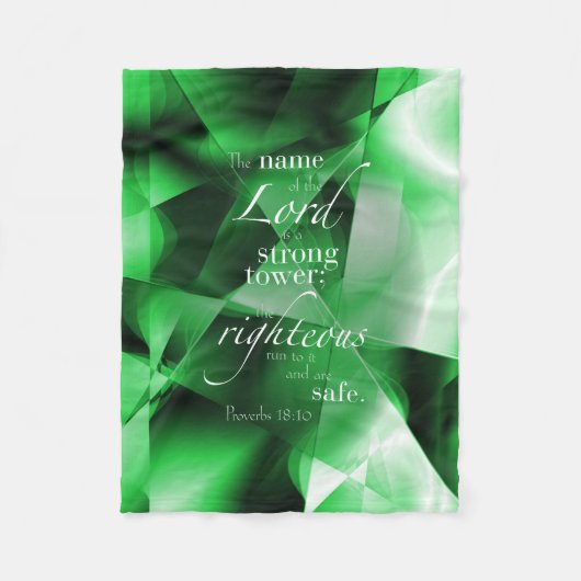 諺の18:10 フリースブランケット (正面)