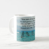 諺の20:6 - 7人の父の聖なる書物、経典のギフト コーヒーマグカップ (正面左)