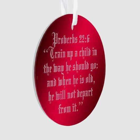 諺の22:6 オーナメント (正面)