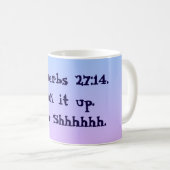 諺の27:14のマグの日の出色 コーヒーマグカップ (正面右)