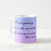 諺の27:14は十分に日の出色を引用します コーヒーマグカップ (正面左)