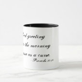 諺の27:14は十分に白黒を引用します マグカップ (中央)