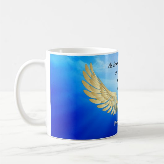 諺の27:17 コーヒーマグカップ (左)