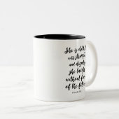 諺の31:25のマグ ツートーンマグカップ (正面右)