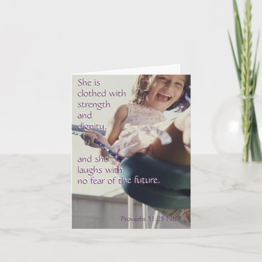 諺の31:25のnotecard カード (正面)