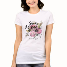 諺の31:25彼女は強さで着ます