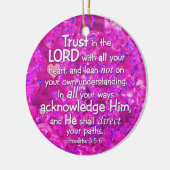 諺の3:5 -主のBible Verse Quote 6信頼 セラミックオーナメント (左)