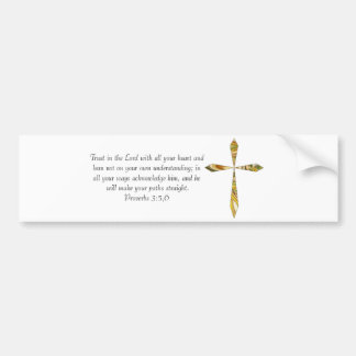 諺の3:5 - 6 バンパーステッカー