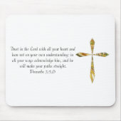 諺の3:5 - 6 マウスパッド (正面)