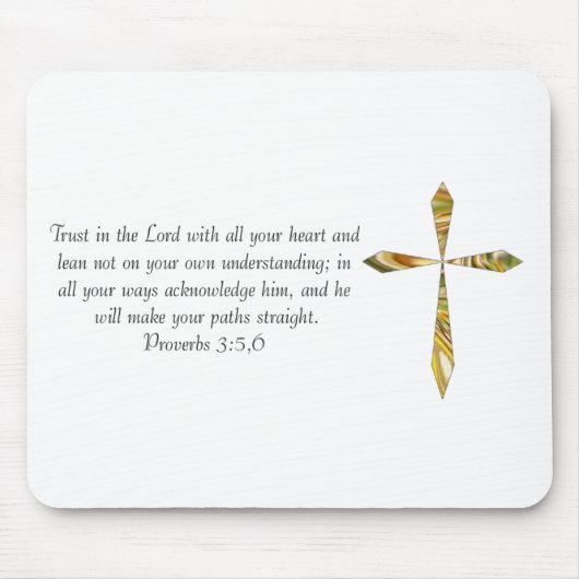 諺の3:5 - 6 マウスパッド (正面)
