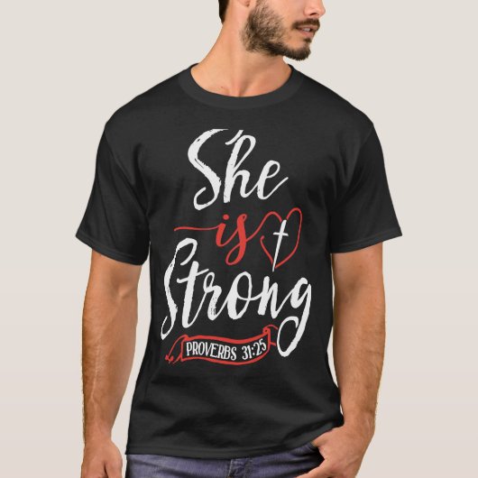 諺彼女は強い諺である3125 Tシャツ (正面)