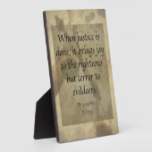 諺21:15正義は正義に喜びをもたらす フォトプラーク (側面)