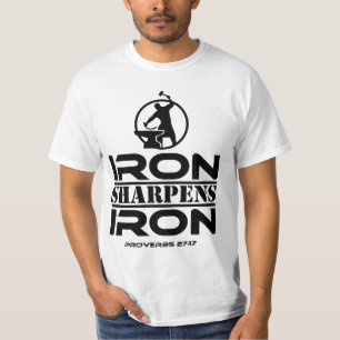 諺27:17鉄は鉄を尖らせ Tシャツ