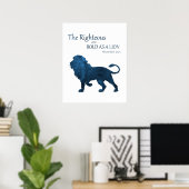 諺28 1はっきりしたライオン ポスター (ホームオフィス)