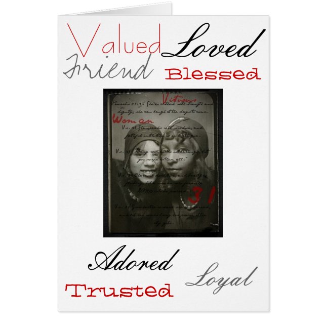 諺31のアフリカ系アメリカ人の女性カード (正面)