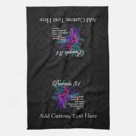 諺31人の聖書のクリスチャンの女性 キッチンタオル