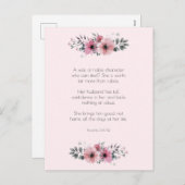 諺31女聖書詩花葉書 シーズンポストカード (正面/裏面)