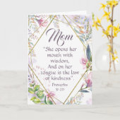 諺31聖書の詩クリスチャン・マザーズ・デイ・カード カード (黄色い花)