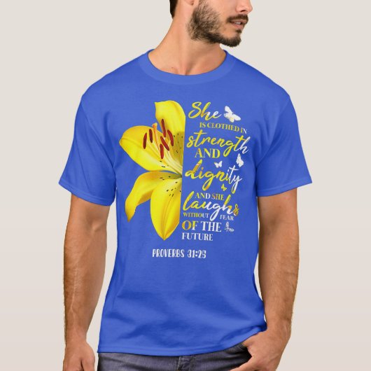 諺3125彼女は強い服を着て Tシャツ (正面)
