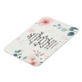 諺31:25彼女は強い服を着ている マグネット (左側)