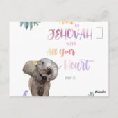 諺3:6すべてのハートを信じる   ポストカード (裏面)