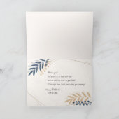 諺911聖書の詩の青と金ゴールド誕生日 カード (内部)