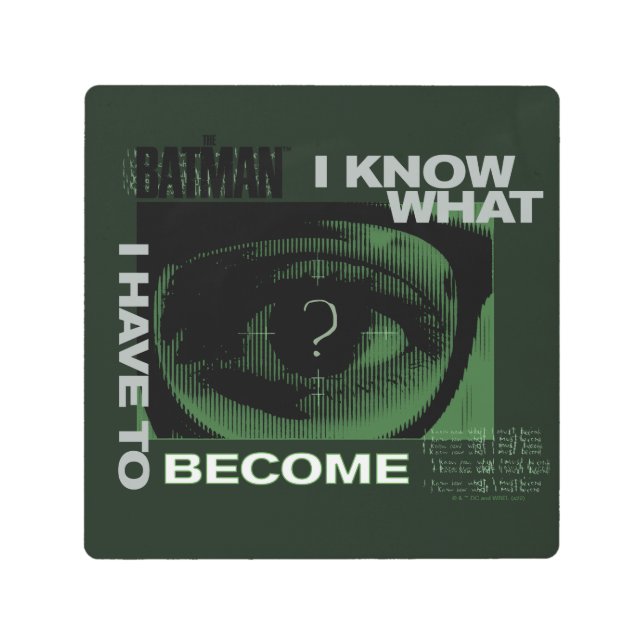 謎かけ者は何になるかわかっている メタルプリント (正面)