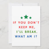 謎と答え 招待状 (正面)