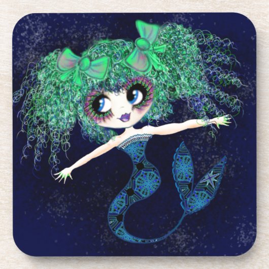 謎のかわいいマーメイドガーリーギフト コースター (正面)