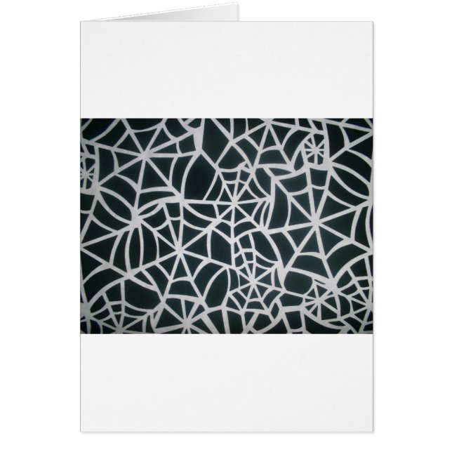 謎のくもの巣：繊細なトラップ – ホワイトスパイダーウェブ (正面)