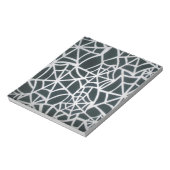 謎のくもの巣:繊細なトラップ – ホワイトスパイダーウェブ ノートパッド (回転)