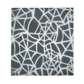 謎のくもの巣:繊細なトラップ – ホワイトスパイダーウェブ ノートパッド (正面)