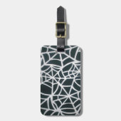 謎のウェブ: 微妙な罠 - 白い蜘蛛の巣 ラゲッジタグ (正面縦)