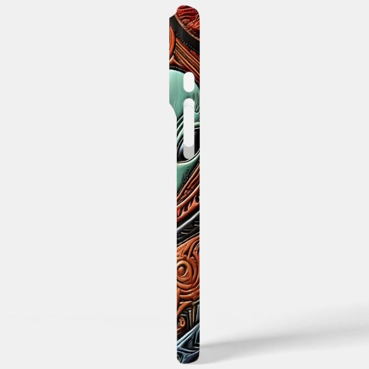 謎のエイリアンが宇宙の鮮やかパターンを探る Case-Mate iPhoneケース (裏面 / 左)