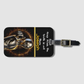 謎のエイリアンが51の影から現れる ラゲッジタグ (正面横)