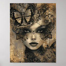 謎のエレガンス：蝶のウィスパーとヴィンテージ ポスター