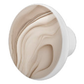 『謎のオアシス』 |ベージュ抽象芸術アート セラミックノブ (右)