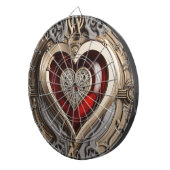 謎のオーナメントと赤いハート ダーツボード (正面右)