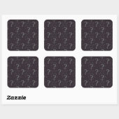 謎のクエスチョンマーク謎のパズルグレー スクエアシール (シート)