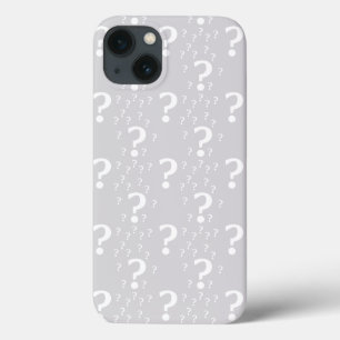 謎のクエスチョンマーク謎のパズルライトグレーCas iPhone 13ケース