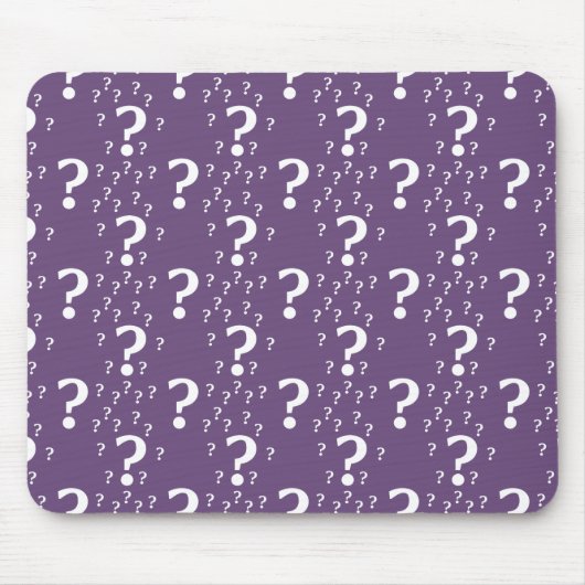 謎のクエスチョンマーク謎のパズル紫 マウスパッド (正面)