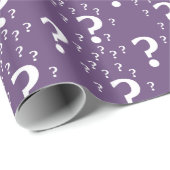 謎のクエスチョンマーク謎のパズル紫 ラッピングペーパー (ロールコーナー)