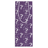 謎のクエスチョンマーク謎のパズル紫 ワインギフトバッグ (裏面)